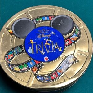Disney Gold and Blue Trivia Game Tin